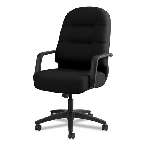 Image of HON® Pillow-Soft 2090 Series Executive High-Back Swivel/tilt Chair, Supports Up To 300 Lb, 17" To 21" Seat Height, Black