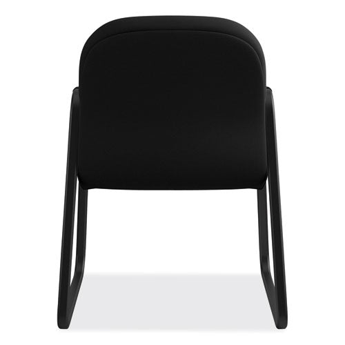 Image of HON® Pillow-Soft 2090 Series Guest Arm Chair, Fabric Upholstery, 23.25" x 28" x 36", Black Seat, Black Back, Black Base