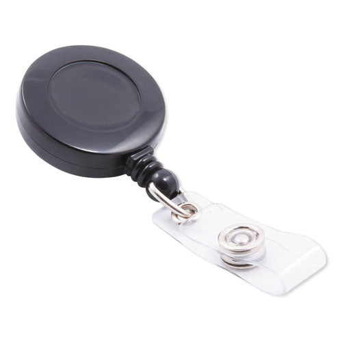 Image of SICURIX® ID Card Reel with Belt Clip, 30" Extension, Black