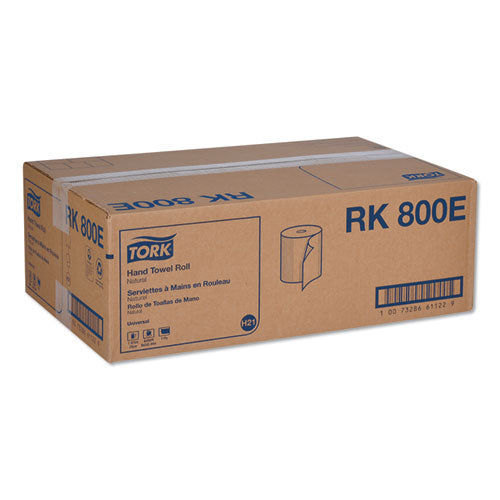 Image of Tork® Universal Hardwound Roll Towel, 1-Ply, 7.88" x 800 ft, Natural, 6/Carton