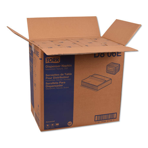 Image of Tork® Advanced Masterfold Dispenser Napkin, 1-Ply, 12" X 17", Natural, 500/pk, 12pk/ct