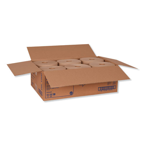 Image of Tork® Hardwound Roll Towel, 1-Ply, 7.88" x 1,000 ft, Natural, 6 Rolls/Carton