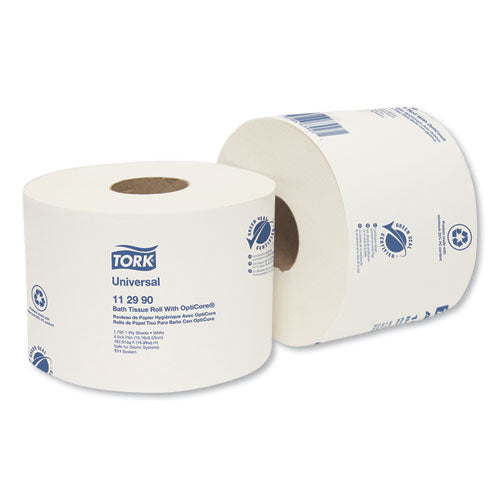 Image of Tork® Universal Bath Tissue Roll with OptiCore, Septic Safe, 1-Ply, White, 1,755 Sheets/Roll, 36/Carton