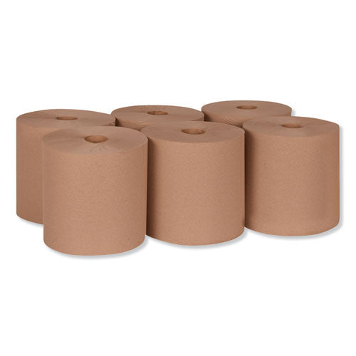 Image of Tork® Hardwound Roll Towel, 1-Ply, 7.88" x 1,000 ft, Natural, 6 Rolls/Carton
