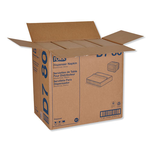 Image of Tork® Universal Masterfold Dispenser Napkins, 1-Ply, 13" X 12", White, 6000/carton
