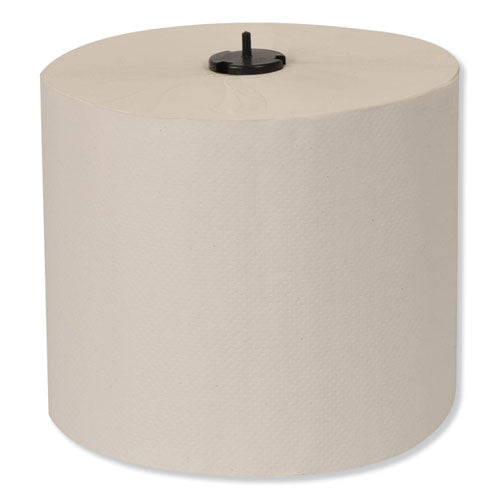 Image of Tork® Basic Paper Wiper Roll Towel, 1-Ply, 7.68" x 1,150 ft, White, 4 Rolls/Carton