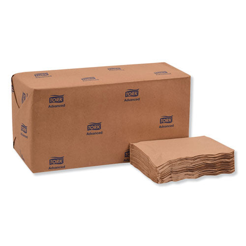 Image of Tork® Advanced Masterfold Dispenser Napkin, 1-Ply, 12" X 17", Natural, 500/pk, 12pk/ct