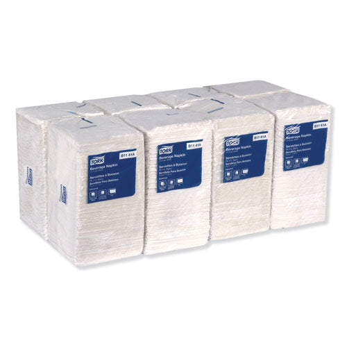 Image of Tork® Universal Beverage Napkin, 1-Ply,9.13 X 9.13, 1/4 Fold, Poly-Pack, White, 4000/carton