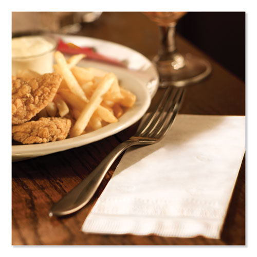 Image of Tork® Advanced Dinner Napkin,3-Ply,17" X 16.125",1/8 Fold, White,1740/ct