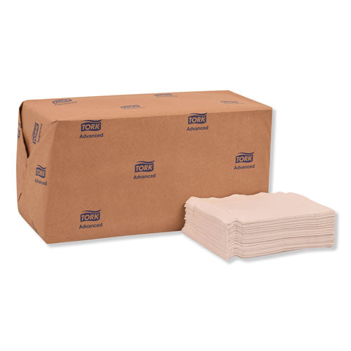 Image of Tork® Advanced Masterfold Dispenser Napkins, 1-Ply,12" X 17", White, 6000/carton
