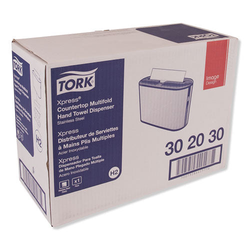 Image of Tork® Xpress Countertop Towel Dispenser, 12.68 X 4.56 X 7.92, Stainless Steel/black