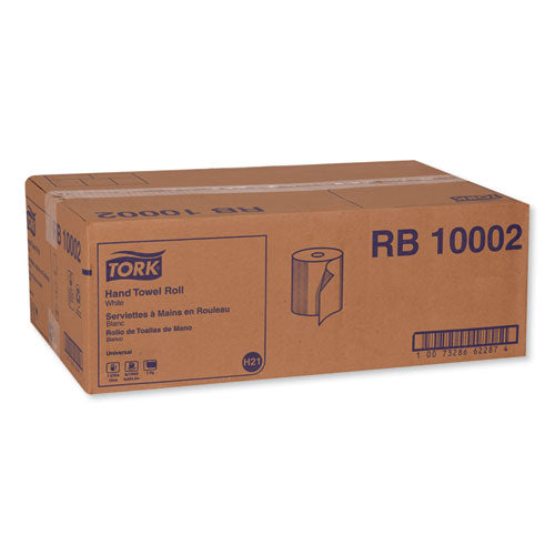 Image of Tork® Hardwound Roll Towel, 1-Ply, 7.88" x 1,000 ft, White, 6 Rolls/Carton