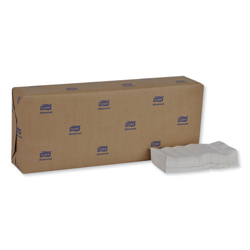 Image of Tork® Advanced Dinner Napkins, 2 Ply, 15" X 16.25", 1/8 Fold, White, 375/packs, 8 Packs/carton