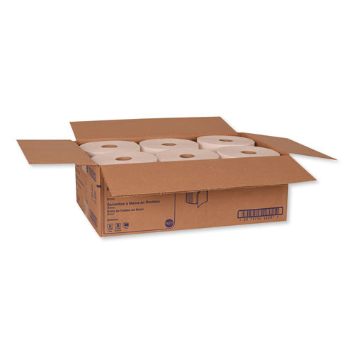 Image of Tork® Hardwound Roll Towel, 1-Ply, 7.88" x 1,000 ft, White, 6 Rolls/Carton