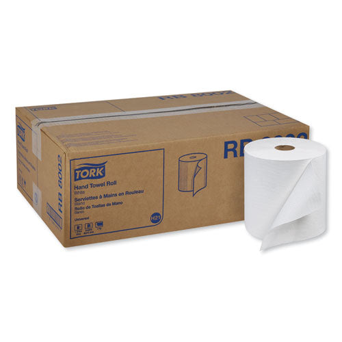 Image of Tork® Universal Hand Towel Roll, 1-Ply, 7.88" x 800 ft, White, 6 Rolls/Carton