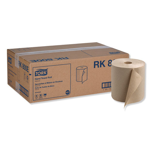 Image of Tork® Universal Hardwound Roll Towel, 1-Ply, 7.88" x 800 ft, Natural, 6/Carton