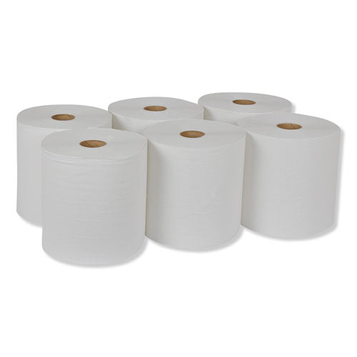 Image of Tork® Universal Hand Towel Roll, 1-Ply, 7.88" x 800 ft, White, 6 Rolls/Carton