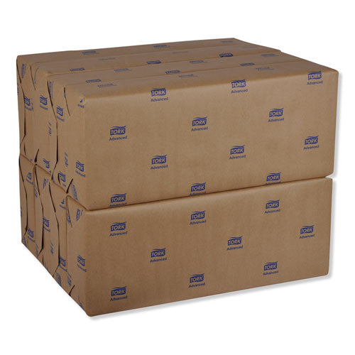 Image of Tork® Advanced Dinner Napkins, 2 Ply, 15" X 16.25", 1/8 Fold, White, 375/packs, 8 Packs/carton