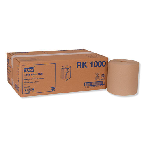 Image of Tork® Hardwound Roll Towel, 1-Ply, 7.88" x 1,000 ft, Natural, 6 Rolls/Carton