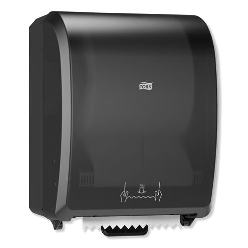 Image of Tork® Mechanical Hand Towel Roll Dispenser, H80 System, 12.32 X 9.32 X 15.95, Black
