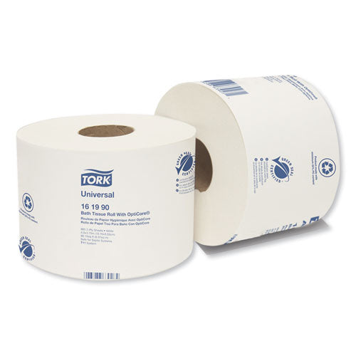 Image of Tork® Universal Bath Tissue Roll With Opticore, Septic Safe, 2-Ply, White, 865 Sheets/roll, 36/carton