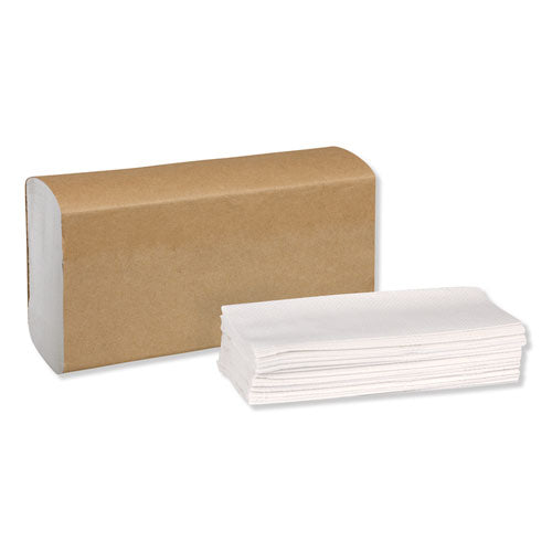 Image of Tork® Universal Multifold Hand Towel, 1-Ply, 9.13 x 9.5, White, 250/Pack,16 Packs/Carton