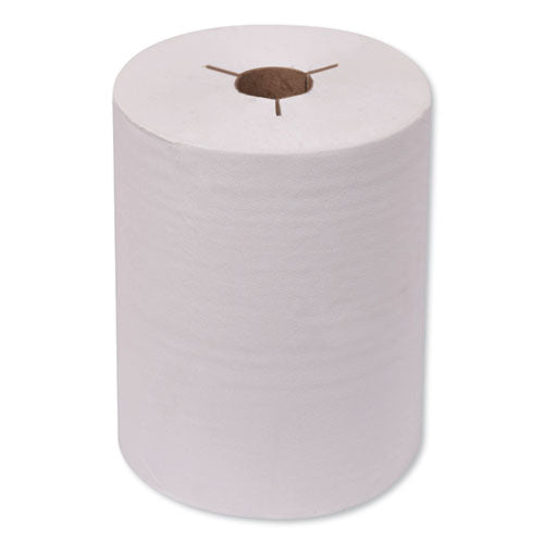 Image of Tork® Universal Hand Towel Roll, Notched, 1-Ply, 8" x 425 ft, Natural White, 12 Rolls/Carton