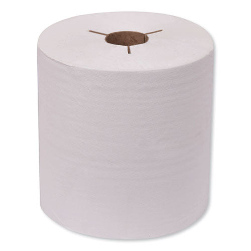 Image of Tork® Universal Hand Towel Roll, Notched, 1-Ply, 8" x 800 ft, Natural White, 6 Rolls/Carton