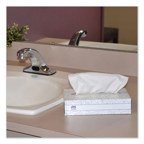 Image of Tork® Universal Facial Tissue, 2-Ply, White, 100 Sheets/box, 30 Boxes/carton