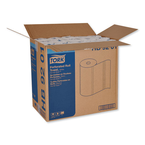 Image of Tork® Handi-Size Perforated Kitchen Roll Towel, 2-Ply, 11 X 6.75, White, 120/roll, 30/carton
