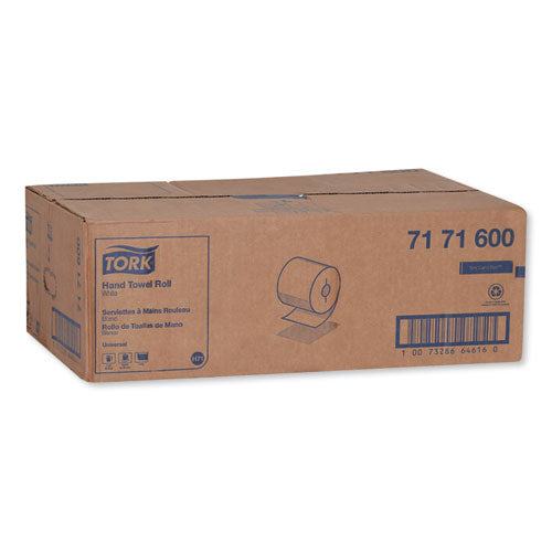 Image of Tork® Universal Hand Towel Roll, Notched, 1-Ply, 7.5 X 10, White, 756/roll, 6/carton