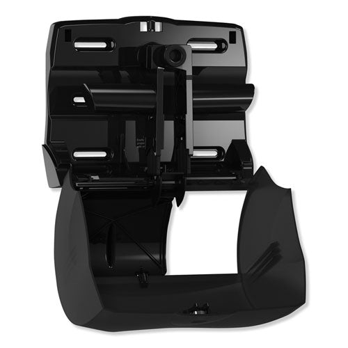 Image of Tork® Twin Bath Tissue Roll Dispenser For Opticore, 11.06 X 7.18 X 8.81, Black