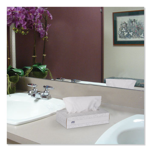 Image of Tork® Advanced Facial Tissue, 2-Ply, White, Flat Box, 100 Sheets/box, 30 Boxes/carton