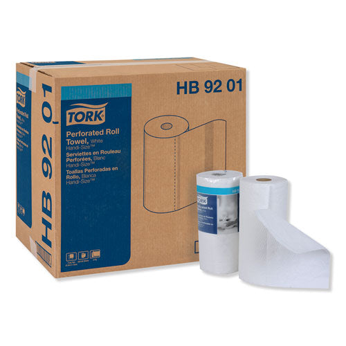 Image of Tork® Handi-Size Perforated Kitchen Roll Towel, 2-Ply, 11 X 6.75, White, 120/roll, 30/carton
