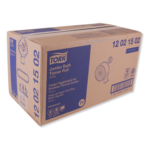 Image of Tork® Advanced Jumbo Bath Tissue, Septic Safe, 2-Ply, White, 3.48" x 1,600 ft, 6 Rolls/Carton