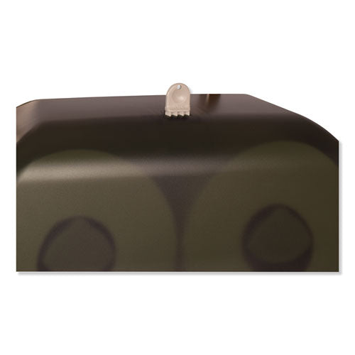 Image of Tork® Twin Jumbo Roll Bath Tissue Dispenser, 19.29 X 5.51 X 11.83, Smoke/gray