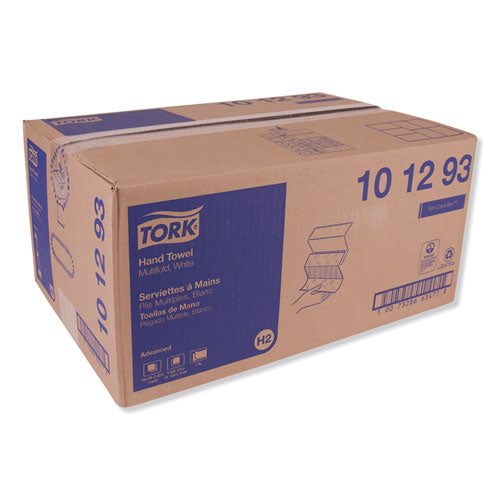 Image of Tork® Multifold Paper Towels, 2-Ply, 9.13 x 9.5, White, 189/Pack, 16 Packs/Carton