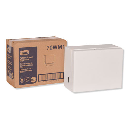 Image of Tork® Singlefold Hand Towel Dispenser, 11.75 X 5.75 X 9.25, White