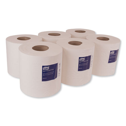 Image of Tork® Centerfeed Hand Towel, 2-Ply, 7.6 X 11.8, White, 600/roll, 6 Rolls/carton