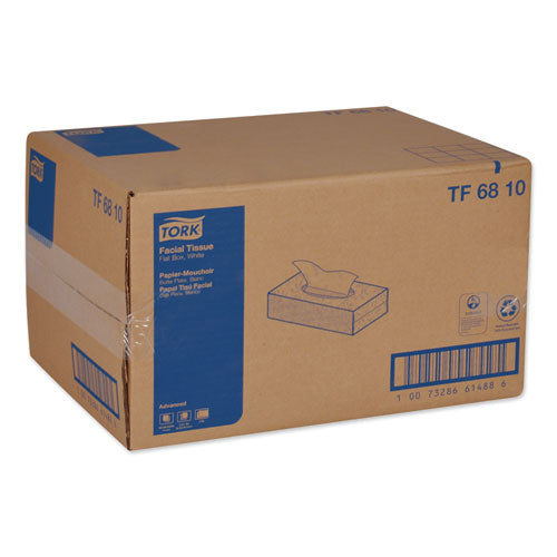 Image of Tork® Advanced Facial Tissue, 2-Ply, White, Flat Box, 100 Sheets/box, 30 Boxes/carton