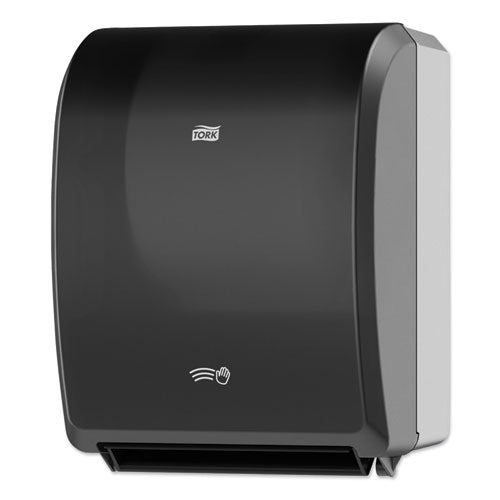 Image of Tork® Electronic Hand Towel Roll Dispenser, 8" Roll, 12.32 X 9.32 X 15.95, Black