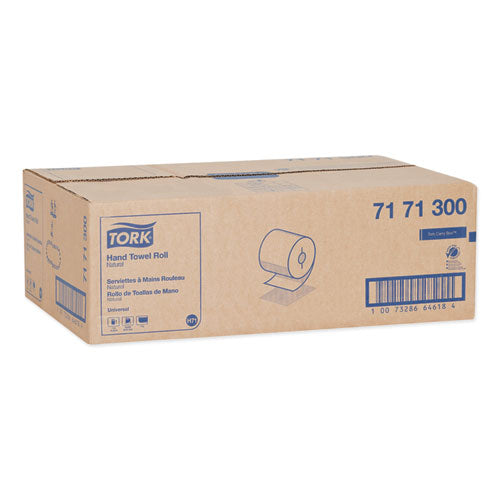 Image of Tork® Universal Hand Towel Roll, Notched, 1-Ply, 7.5" x 800 ft, Natural, 6 Rolls/Carton