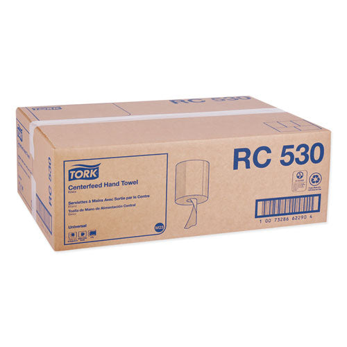 Image of Tork® Centerfeed Hand Towel, 2-Ply, 7.6 X 11.75, White, 530/roll, 6 Roll/carton
