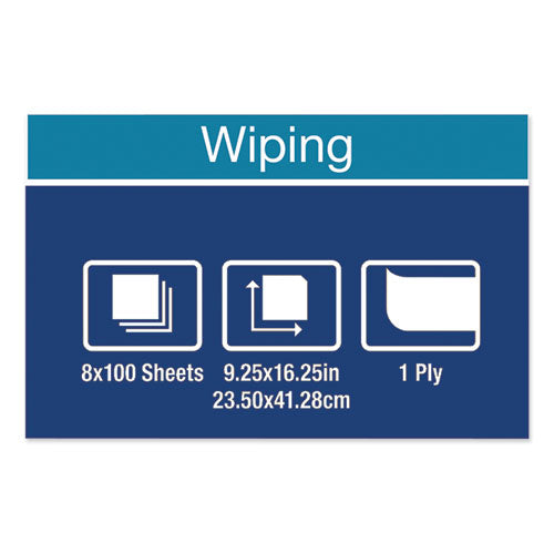 Image of Tork® Multipurpose Paper Wiper, 9.25 X 16.25, White, 100/box, 8 Boxes/carton