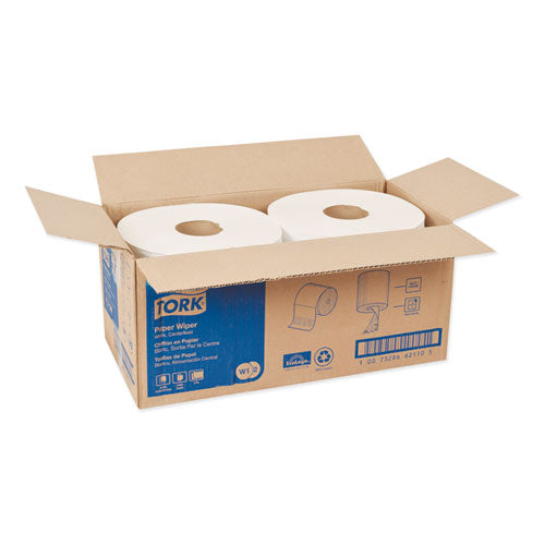 Image of Tork® Paper Wiper, Centerfeed, 2-Ply, 9 X 13, White, 800/roll, 2 Rolls/carton