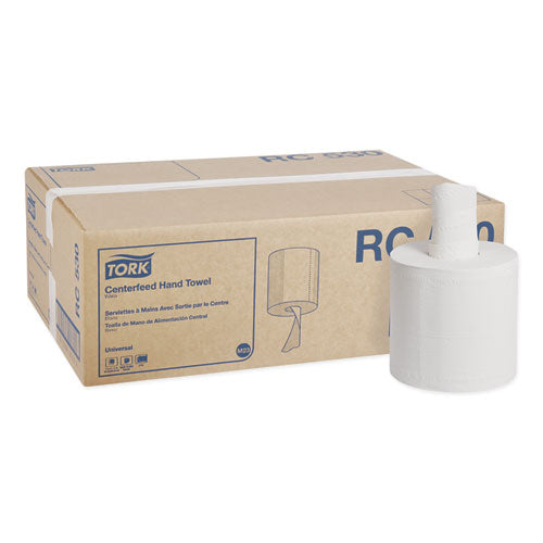 Image of Tork® Centerfeed Hand Towel, 2-Ply, 7.6 X 11.75, White, 530/roll, 6 Roll/carton