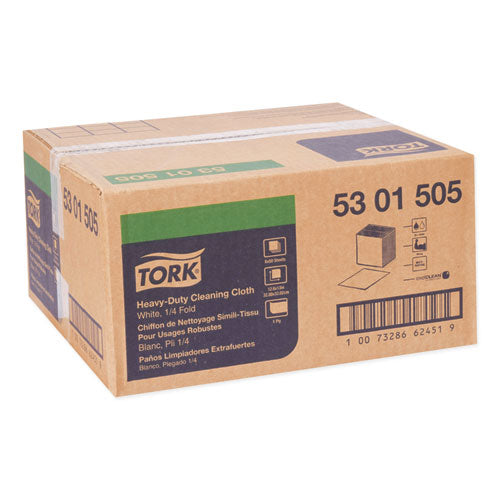 Image of Tork® Heavy-Duty Cleaning Cloth, 12.6 X 13, White, 50/pack, 6 Packs/carton