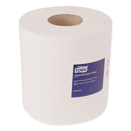 Image of Tork® Centerfeed Hand Towel, 2-Ply, 7.6 X 11.8, White, 500/roll, 6 Rolls/carton