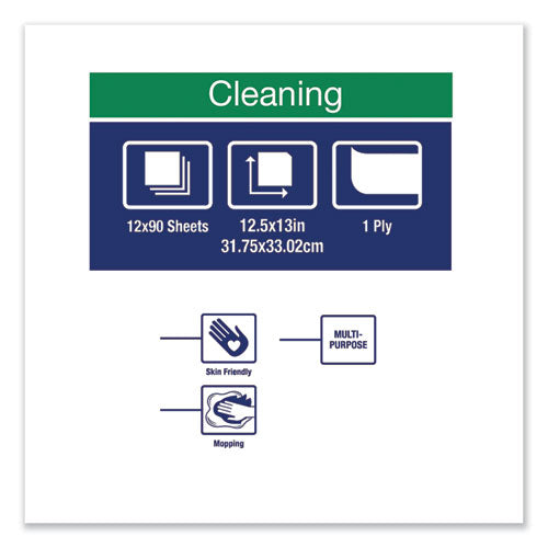 Image of Tork® Paper Wiper Plus, 12.5 X 13, White, 1/4 Fold, 90/pack, 12 Packs/carton
