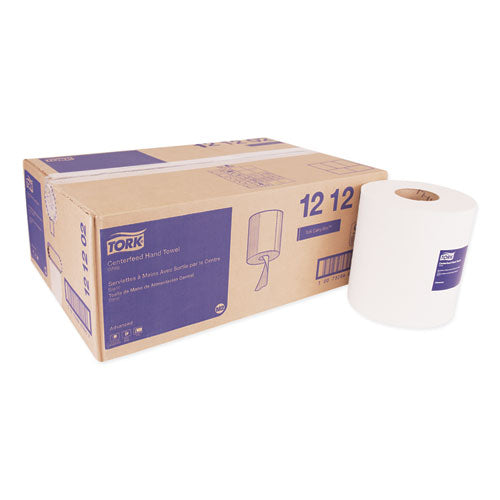 Image of Tork® Advanced Centerfeed Hand Towel, 2-Ply, 8.25 X 11.8, White, 610/roll, 6/carton